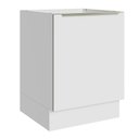 Ver imagem 1 de Balcão Madesa Lux 60 cm 1 Porta (Sem Tampo) Branco/Branco Veludo