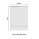 Ver imagem 3 de Balcão Madesa Lux 60 cm 1 Porta (Sem Tampo) Branco/Branco Veludo