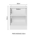 Ver imagem 4 de Balcão Madesa Lux 60 cm 1 Porta (Sem Tampo) Branco/Branco Veludo