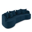 Ver imagem 1 de Sofá 4 Lugares Orgânico Living 250cm Mersa Veludo Azul Mnh K01 - D’Rossi