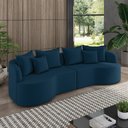 Ver imagem 2 de Sofá 4 Lugares Orgânico Living 250cm Mersa Veludo Azul Mnh K01 - D’Rossi