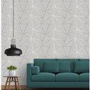 Ver imagem 2 de Papel de Parede Geométrico Mescla Silver para Quarto e Sala 1mx40cm