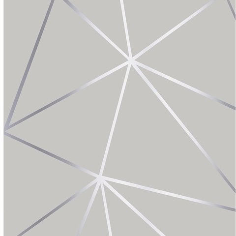 Papel de Parede Geométrico Mescla Silver para Quarto e Sala 1mx40cm