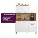 Ver imagem 2 de Armário de Cozinha Compacta 6 Portas 1 Gaveta Gênova - Freijó-supremo Freijó-supremo