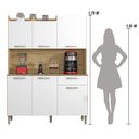 Ver imagem 7 de Armário de Cozinha Compacta 6 Portas 1 Gaveta Gênova - Freijó-supremo Freijó-supremo
