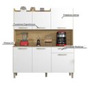 Ver imagem 3 de Armário de Cozinha Compacta 6 Portas 1 Gaveta Gênova - Freijó-supremo Freijó-supremo