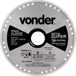 Disco Corte 125mm Diamantado Contínuo Metal Super - Vonder - 1