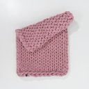 Ver imagem 3 de Manta Peseira de Tricot Solteiro/sofá 0,60x1,50m, Cor Rosé - Magma Cotton