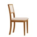 Ver imagem 5 de Kit 2 Cadeiras de Jantar Estofada Veludo Rubi Madeira Maciça:bege