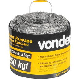 Arame Farpado 250Kgf 500 metros - Vonder - 1