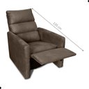 Ver imagem 4 de Poltrona Reclinável Ari Suede com Reclinação Manual Marrom 110kg Matrix