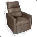 Ver imagem 2 de Poltrona Reclinável Ari Suede com Reclinação Manual Marrom 110kg Matrix