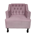 Ver imagem 1 de Poltrona Estofada Para Hall de Entrada Genesis Suede Rose LM DECOR