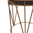 Ver imagem 3 de Puff Multiuso com Mesa Babu 2 em 1 Suede Marrom Base Dourado