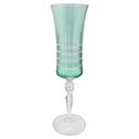 Ver imagem 1 de Taça P/champanhe Bohemia Grace Lap. Cristal 190ml Verde Gris