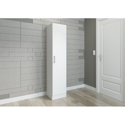 Sapateira Multiuso com 1 Porta Mdp 39x182x37,5cm Branco 0802
