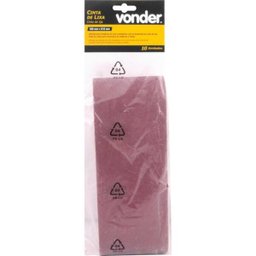 Cinta Lixa 100x610mm G80 com 10 peças Vonder - 1