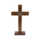 Ver imagem 6 de Crucifixo Cruz Medalha São Bento Frisado Parede e Mesa 26 Cm