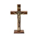 Ver imagem 1 de Crucifixo Cruz Medalha São Bento Frisado Parede e Mesa 26 Cm