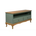 Ver imagem 3 de Rack Luiz Xv 2 Gavetas Estilo Farmhouse - Verde Pistache