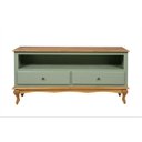 Ver imagem 2 de Rack Luiz Xv 2 Gavetas Estilo Farmhouse - Verde Pistache