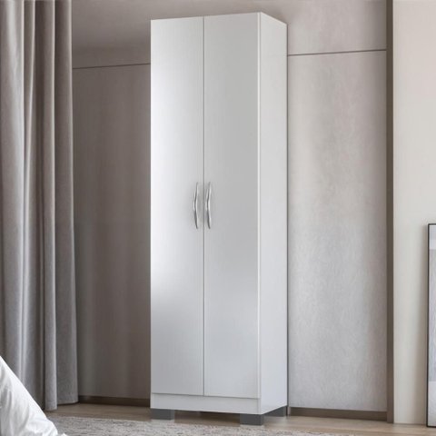 Guarda Roupa Ditália 2 Portas -579 Branco Branco