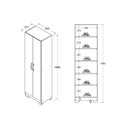 Ver imagem 3 de Guarda Roupa Ditália 2 Portas -579 Branco Branco