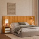 Ver imagem 2 de Cabeceira Extensivel com 2 Mesas Laterais Mdf Frida 315 Cm Cinamomo Off White Madetec