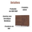 Ver imagem 2 de Cômoda Sapateira Sirius 2 Portas 5 Gavetas Imbuia Rústico Vr