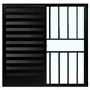 Ver imagem 1 de L. Preta Veneziana 3 Folhas 1,00 X 1,00 C/grade