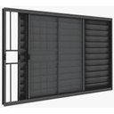 Ver imagem 2 de L. Preta Veneziana 3 Folhas 1,00 X 1,00 C/grade