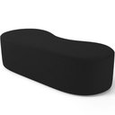 Ver imagem 2 de Kit Puff Redondo Lola e Puff Recamier Orgânico Orbit W01 Bouclê Preto - Lyam Decor