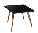 Ver imagem 1 de Mesa Quadrada Tampo Vidro Preto Pés Achatados 80x80cm Preto