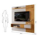 Ver imagem 2 de Painel TV até 70'' Ripado 181cm com Bancada Suspensa Atlas D04 - D'Rossi