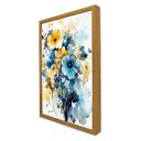 Ver imagem 1 de Quadro Decorativo Floral Luxo Flores Tons Pasteis em Moldura Caixa Tacolado Moldura Caixa 3cm Freijó