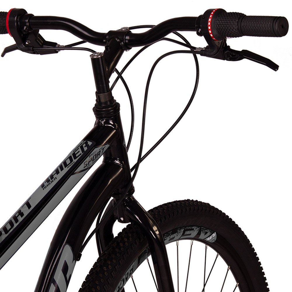 Bicicleta Sport Aro 29 Quadro 17 Aço 21 Marchas Freio Mecânico Preto Cinza - Raider - 6