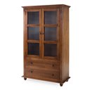 Ver imagem 2 de Estante Livreiro Rústico Madeira Maciça 2 Portas 2 Gavetas Shop JM