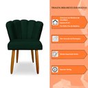 Ver imagem 5 de Kit 5 Cadeiras de Jantar Pétala Estofada Pés Palito Veludo Verde - Montanaris Decor