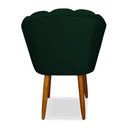 Ver imagem 3 de Kit 5 Cadeiras de Jantar Pétala Estofada Pés Palito Veludo Verde - Montanaris Decor