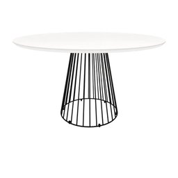 Tampo Redondo de Vidro Temperado Branco para Mesa 70cm - 2