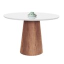 Ver imagem 1 de Tampo Redondo de Vidro Temperado Branco para Mesa 70cm