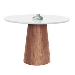 Tampo Redondo de Vidro Temperado Branco para Mesa 70cm - 1