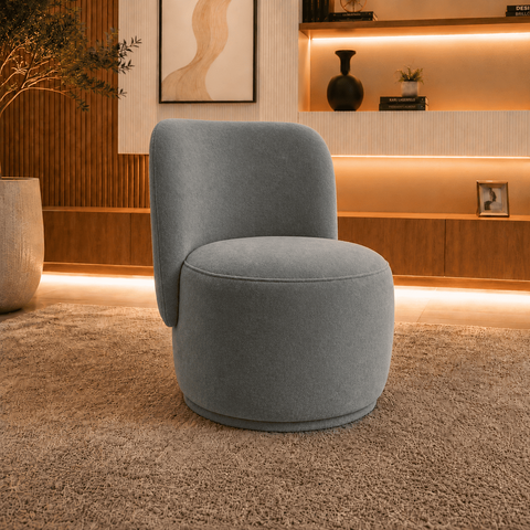 Poltrona Decorativa Bia Orgânica Veludo Recepção Sala Estar Quarto