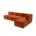 Ver imagem 1 de Sofá a Vácuo Modular Boucle Kit 5 Peças 1 Canto 3 Meio e 1 Chaise Espuma Premium Sala na Caixa 3,85m