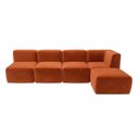Ver imagem 2 de Sofá a Vácuo Modular Boucle Kit 5 Peças 1 Canto 3 Meio e 1 Chaise Espuma Premium Sala na Caixa 3,85m
