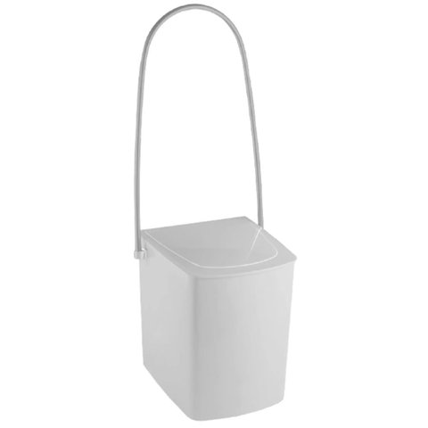 Lixeira 24x25,5x62,5cm Alça Longa Silver - 1163 - Cris-metal