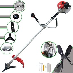 Roçadeira Anmax Cg430p-tb 43cc 2hp + Lâmina 3 Pontas, Lâmina 40 Dentes e Escova de Aço - 3