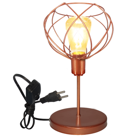 Luminária Mesa Abajur Mini Aramado Crown P/decorar:cobre