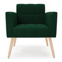 Ver imagem 5 de Poltrona Sala de Estar Pé Palito Natural Elisa Bouclê Verde D03 - D'Rossi
