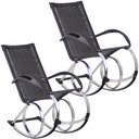 Ver imagem 1 de Cadeiras de Balanço e Mesa de Centro para Área, Edícula, Jardim e Decoração Fibra Sintética Trama Or